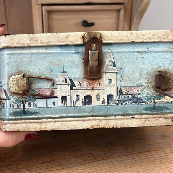 Vintage Disneyland Lunch Box Cinderella Castle Jungle Cruise 1950’s No Thermos - Picture 3 of 10